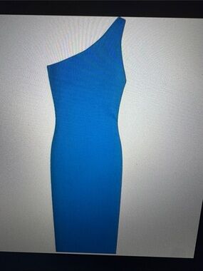 A.L.C. One-Shoulder Electric Blue Sheath Dress
